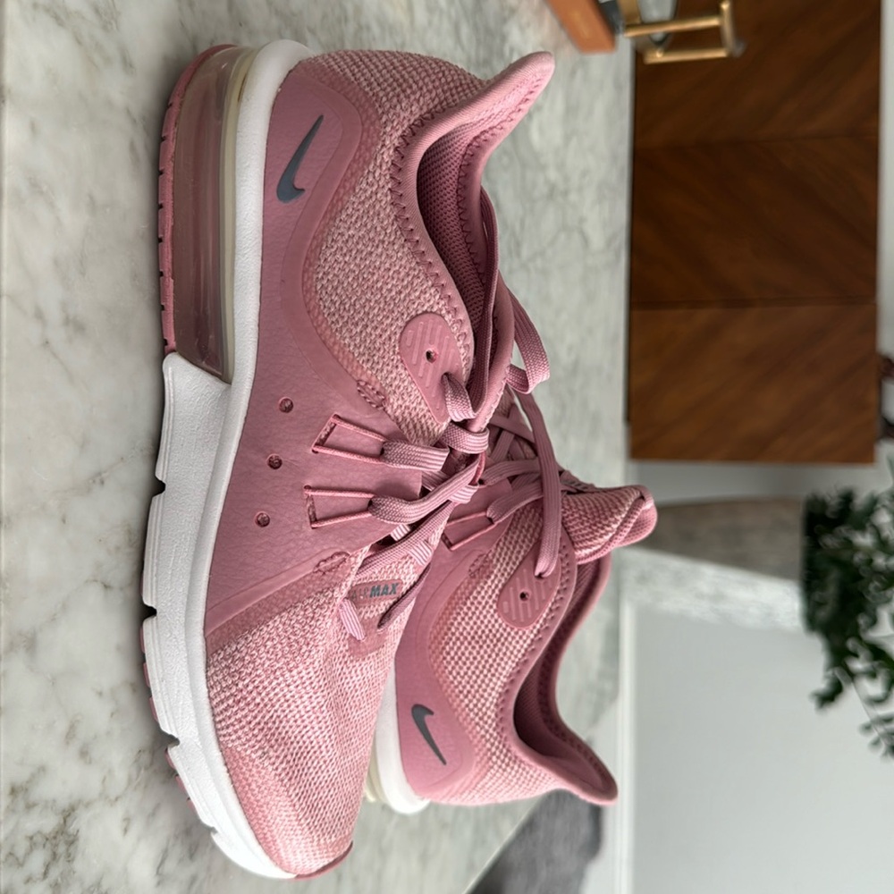 Light pink Air Max Nikes 7Y